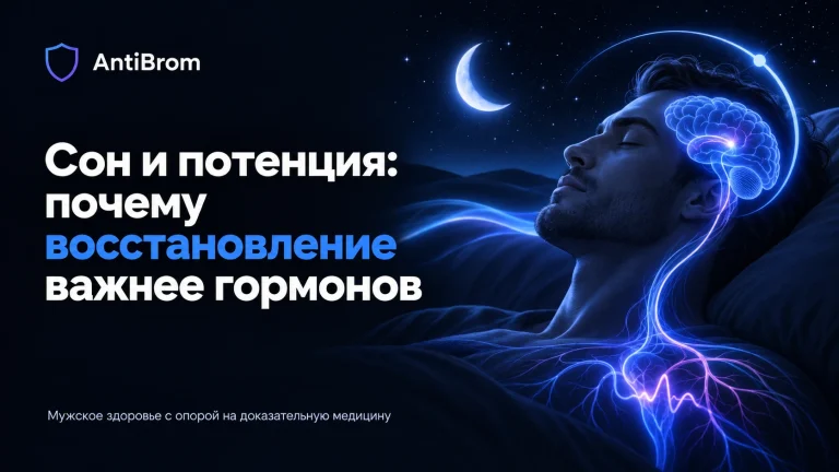 Спящий мужчина с циркадной дугой и светящимся нервным импульсом