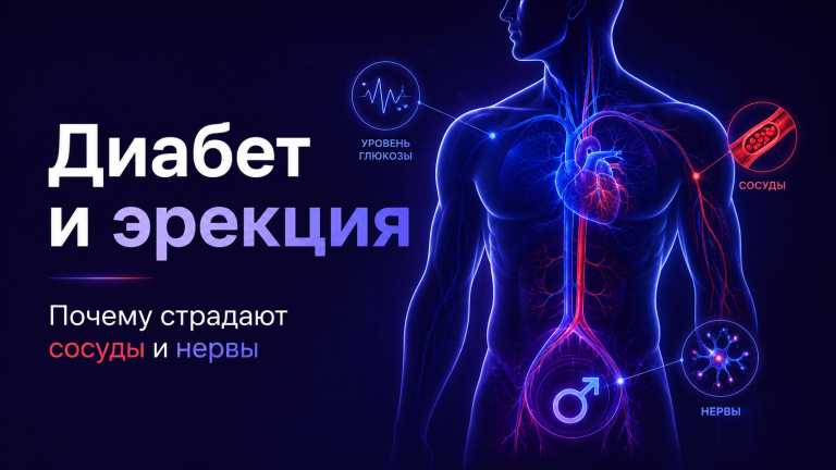 Диабет и проблемы с эрекцией: влияние на сосуды и нервы