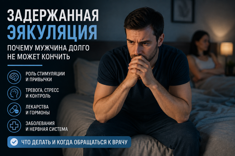 Задержанная эякуляция у мужчин: почему трудно достичь оргазма