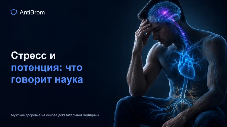 Мужской силуэт с нервно-сосудистым путём, который нарушает стрессовая волна