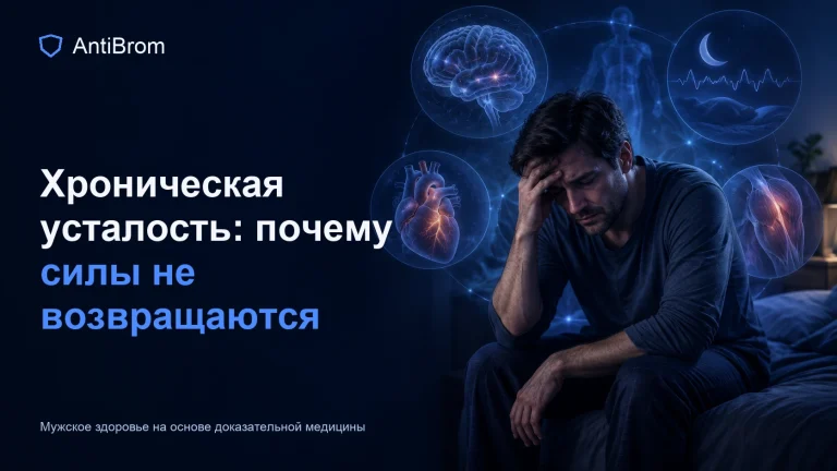 Уставший мужчина с приглушёнными сигналами мозга, сердца, мышц и сна