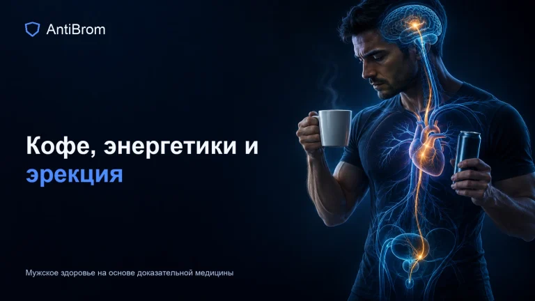 Мужчина с усиленным нервным и сердечным импульсом рядом с кофе и нейтральным энергетиком