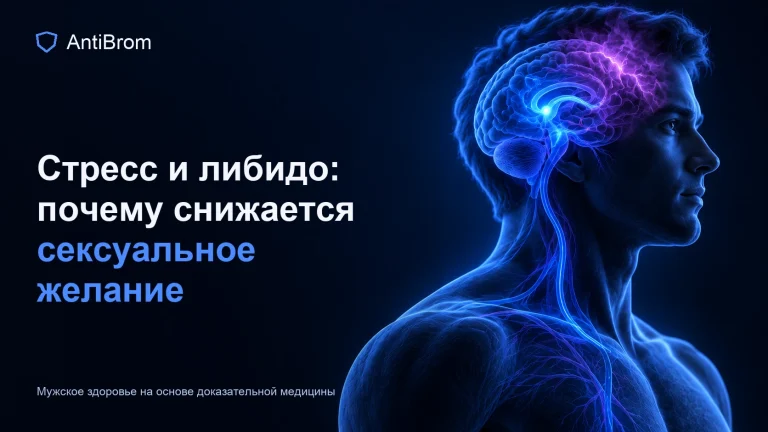 Мужской профиль с ослабленным сигналом мотивации на фоне стрессовой волны