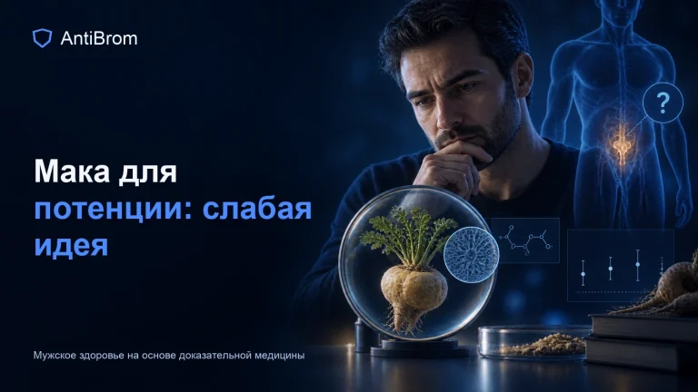 Мужчина оценивает корень маки через клиническую линзу с неопределённым сигналом данных