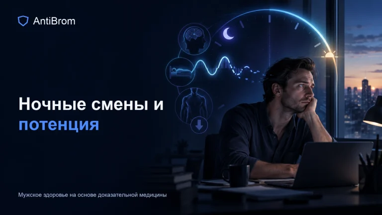 Мужчина на ночной смене с прерванной циркадной дугой и волной сна
