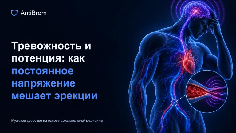 Напряжённый мужчина с тревожными волнами и прерванным сосудистым сигналом