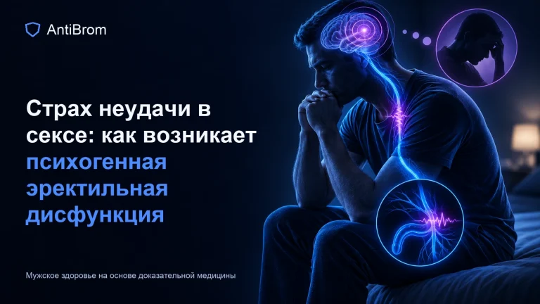 Задумавшийся мужчина с замкнутым тревожным контуром и прерванным нервным сигналом