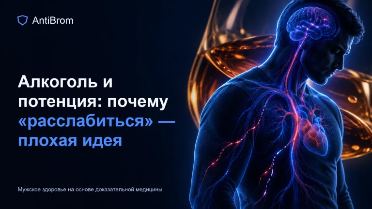 Мужской силуэт с абстрактным бокалом и ослабленным нервно-сосудистым сигналом